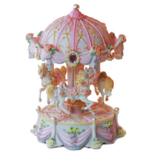 CAROUSEL THREE HORSES - PINK