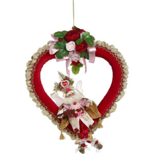 VALENTINE HEART  WITH VALENTINE FAIRY AND FLOWERS