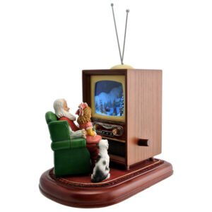 SANTA AND GIRL WATCH TV