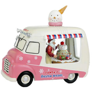 CAR INSIDE SANTA AND CAKE