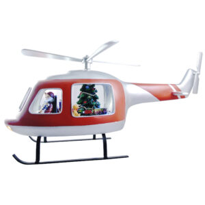 SANTA AND CHILD DRIVING THE PLANE