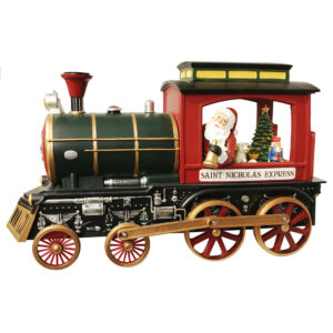 MUS LED TRAIN W/SANTA & ROTATING EL