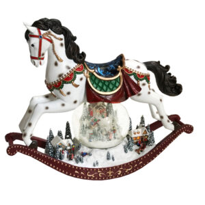 ROCKING HORSE W/VILLAGE WG 33 CM.