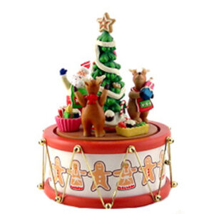 X'MAS TREE AND DEER ON DRUM