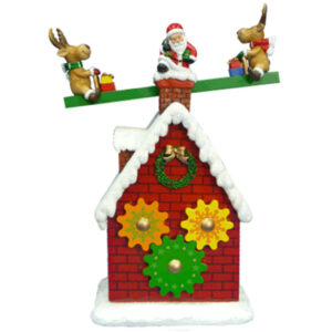 SANTA HOUSE W/DEER