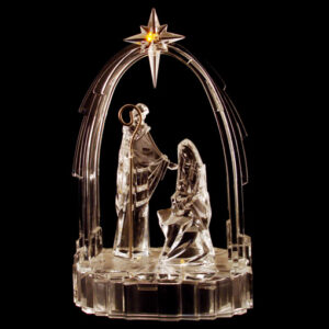 ILLUMINATED CRYSTAL HOLY FAMILY