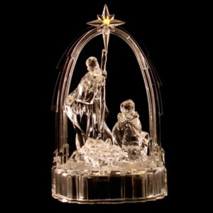 ILLUMINATED CRYSTAL NATIVITY
