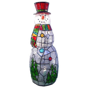 LIGHTED OUTDOOR SNOWMAN