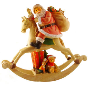 WOODEN LOOK SANTA